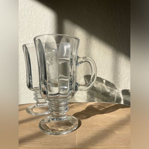 Vintage | Set of 2 Irish Coffee Mugs Drinkware with Handle - Picture 7 of 8